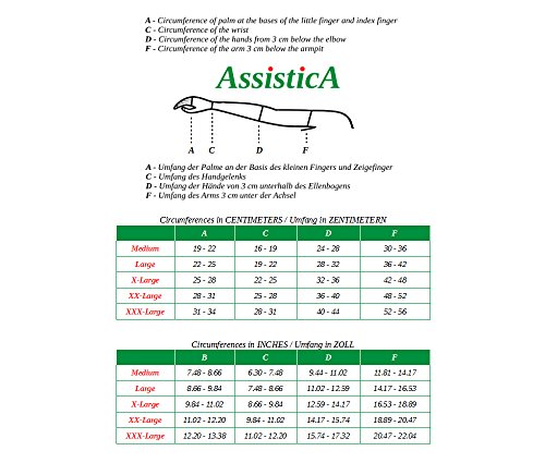 Manga de Compresión del Brazo ASSISTICA® después de una Cirugía de Mastectomía y Cáncer de Seno, Linfedema Anti Hinchazón Soporte (L)