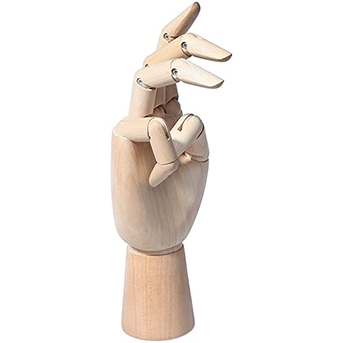 Maniquí de Mano para Posado realista en madera - 17,7 cm - Mano derecha