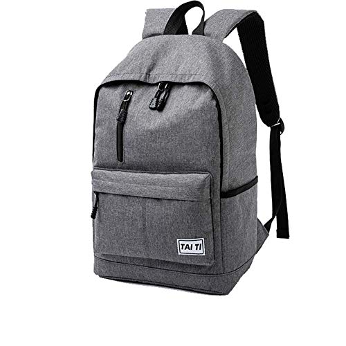 Mankvis Bolsas, Mochilas de Escuela Intermedia Chicos del Campus Bolsa de Ordenador portátil Grandes quistes Recorrido de la Capacidad Repelente al Agua con el Puerto de Carga USB 46 × 19 × CM,Gris