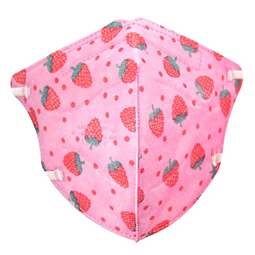 MARARDI Mascarillas FFP2 [Pack 10 Piezas] Homologadas [Rosa Fruta Fresa] Alta Filtración [Talla Pequeña] con Pinza Nasal Ajustables Plegables [No Reutilizables] Desechables 5 Capas Bolsa Individual