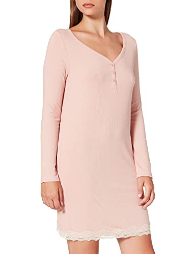 Marca Amazon - IRIS & LILLY Camisón Mujer, Rosa (Misty Rose Misty Rose), S, Label: S