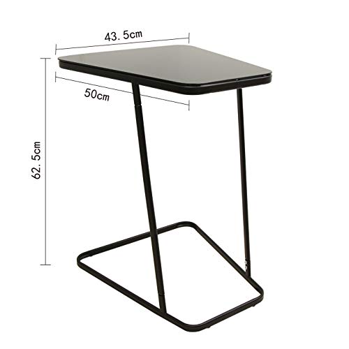 Marca Amazon - Movian Kyyvesi - Mesa auxiliar, 50 x 43,5 x 62,5 cm, superficie de cristal