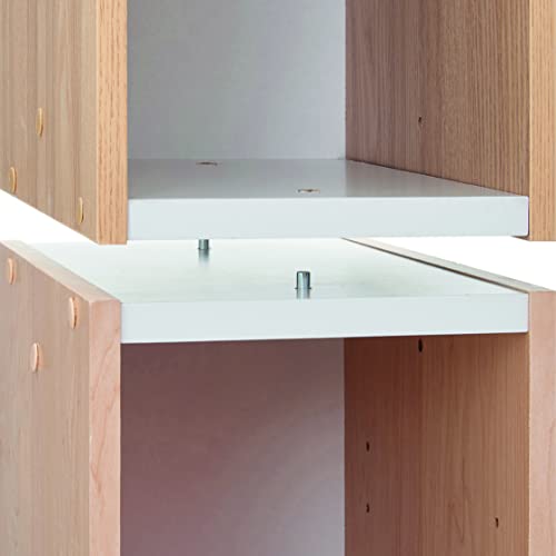 Marca Amazon - Movian - Space Saving Shelf UB-6020, Estante de almacenamiento de espacio pequeño/Estantería modular que ahorra espacio - Roble claro y blanco, 20 x 29 x 60 cm