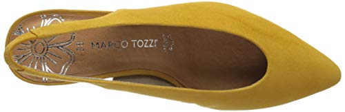 Marco Tozzi 2-2-29605-24, Sandalias de Talón Abierto Mujer, Amarillo (Saffron 627), 39 EU