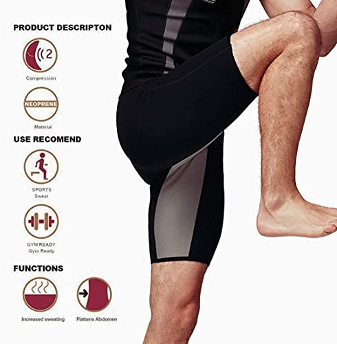 Martiount Pantalones de Sauna para Hombre Rutina de Ejercicio Pantalones Sudoracion Pantalones Cortos de Neopreno Que Adelgaza Pantalones Gym Fitness 3XL