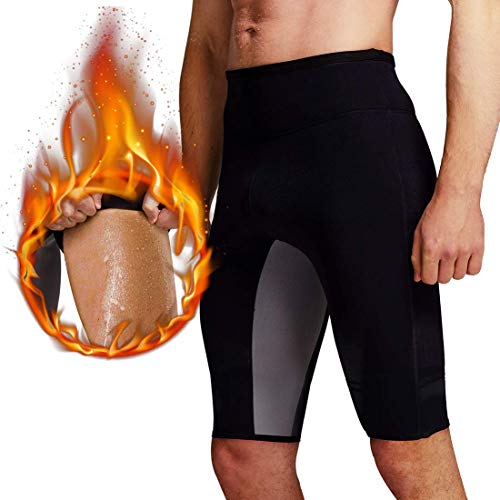 Martiount Pantalones de Sauna para Hombre Rutina de Ejercicio Pantalones Sudoracion Pantalones Cortos de Neopreno Que Adelgaza Pantalones Gym Fitness 3XL