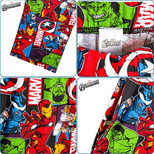 Marvel Pijama Hombre, Pantalones Largos de Pijama para Hombres Avengers, con Iron Man Capitan America Hulk y Thor, Ropa de Dormir 100% Algodon, Regalos Originales para Hombres (M)