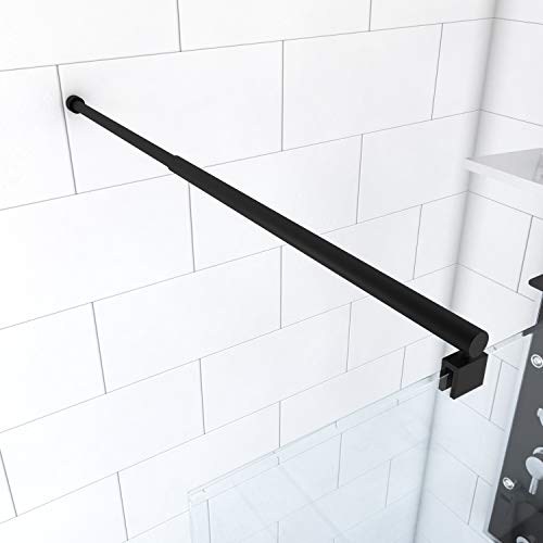 MARWELL Parma - Estabilizador ajustable de 70 a 100 cm, color negro mate para cristales de 6 a 8 mm