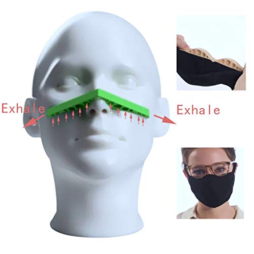 Mas_Car_illa Antivaho con Soporte para Usuarios De Gafas, Puentes Nasales para Mas_Car_illa, Abrazadera Nasal Antivaho Resistente a La Intemperie De Silicona Suave 10/14 Piezas