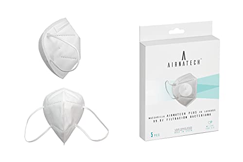 Mascarilla Air Plus Blanca - alta respirabilidad +56% - protección 99,9% - reutilizable 20 lavados y hasta 16 horas de uso continuado - UNE 0065:2020