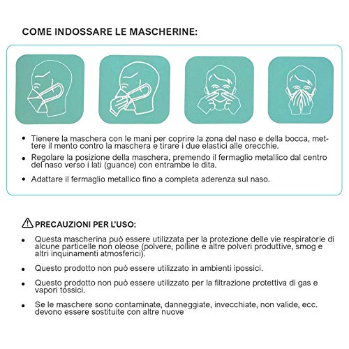 Mascarilla FFP2 CE 0370, Mascarilla de Protección Personal (5 capas), Caja 40 Unidades