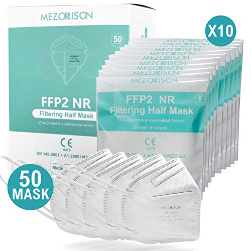 Mascarilla FFP2 CE 0370, Mascarilla de Protección Personal (5 capas), Caja 40 Unidades