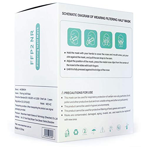 Mascarilla FFP2 CE 0370, Mascarilla de Protección Personal (5 capas), Caja 40 Unidades