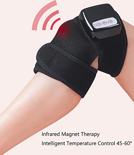 Massager de la Rodilla, con Compresión de Aire de Calor y Calor Opcional para la Artritis y la Circulación, Masajeador de Envoltura de Bracen de Rodilla para Lesiones y Recuperación de Articulaciones