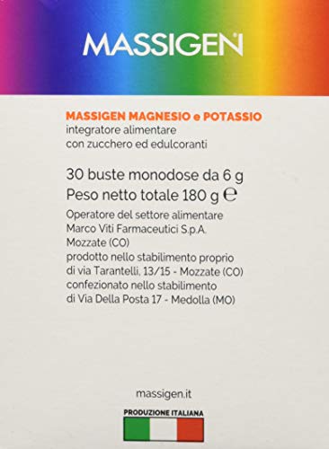 Massigen Magnesio y Potasio 24+6 bolsitas sabor ACE