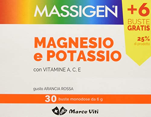 Massigen Magnesio y Potasio 24+6 bolsitas sabor ACE