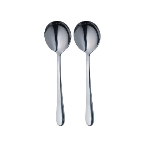 masterclass Stainless Steel Soup Spoons, 17.5 cm (7") (Set of 2)