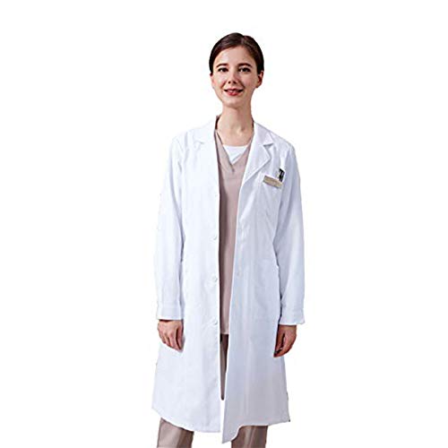 Matchwill Bata de Laboratorio/MédicoTrabajo Abrigo, Mujeres,Niños, Niñas y Hombres, Enfermera, Unisex Vestido de Algodón para Estudiantesde la Escuela,Clases de Física o Química,Cosplay