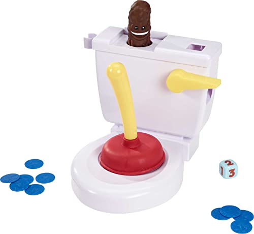 Mattel Games - Baño Boom, Atrapa la Caca, Juego de mesa infantil (FWW30), versiones surtidas