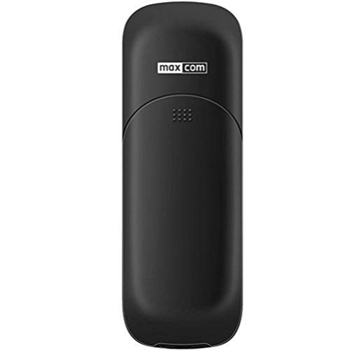 MaxCom MM35D - Teléfono (Teléfono DECT, Terminal inalámbrico, Altavoz, 500 entradas, Negro)