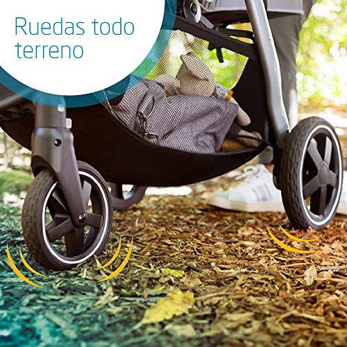 Maxi-Cosi Gia Cochecito de 0 meses a 22 kg, plegable con una sola mano, reclinable con posición para dormir, cesta grande, color essential black