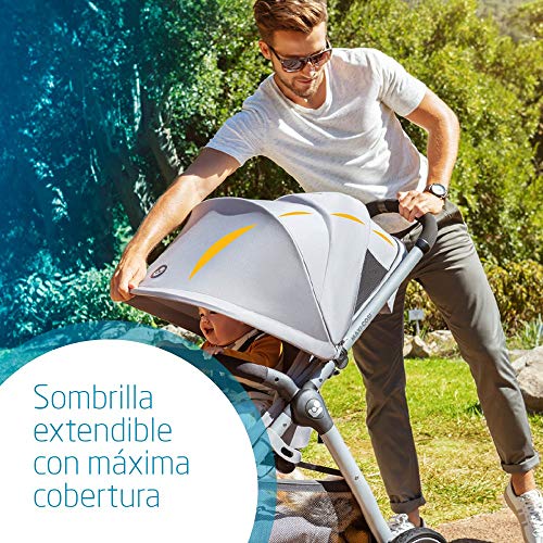 Maxi-Cosi Gia Cochecito de 0 meses a 22 kg, plegable con una sola mano, reclinable con posición para dormir, cesta grande, color essential black