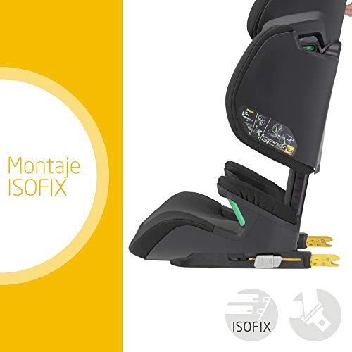 Maxi-Cosi Morion Silla Auto Grupo 2/3 ISOFIX i-Size, 15 - 36 kg, Crece con el Niño en Altura desde 100 hasta 150 cm (3.5 - 12 años), Color Basic Black (negro)