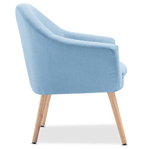 Mc Haus NAVIAN - Sillón para Salón, Butaca Comedor o Dormitorio, Escandinavo, Azul