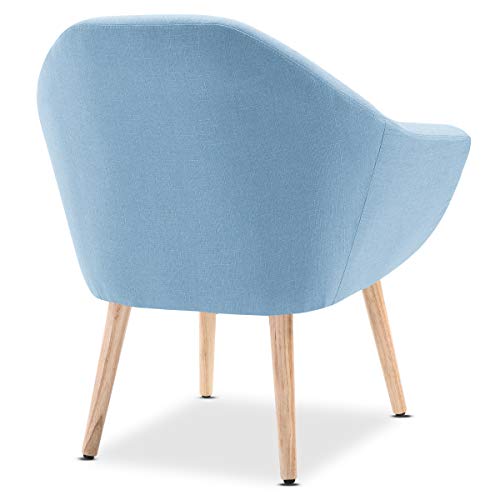 Mc Haus NAVIAN - Sillón para Salón, Butaca Comedor o Dormitorio, Escandinavo, Azul