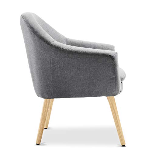 Mc Haus NAVIAN - Sillón para Salón, Butaca Comedor o Dormitorio, Escandinavo, Gris Marengo