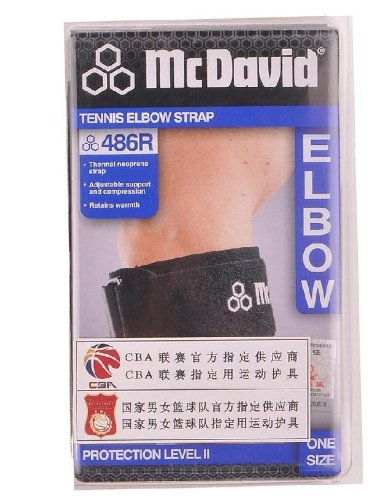 McDavid 486 Brazalete para Codo de Tenista, Unisex adulto, Negro/Gris, Única