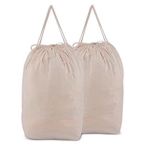 MCleanPin - 2 Bolsas de Lavandería Organizador Ropa Sucia, Bolsa de Colada con Cuerda Nilón Cesto Plegable para Baño Viaje Dormitorio , Reutilizable Bolsas de almacenamiento con Gran Capacidad