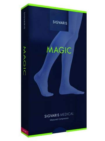 Medias de compresión Sigvaris Magic 1 AG Muslo Medias normal decatizado-borde adhesivo one Size