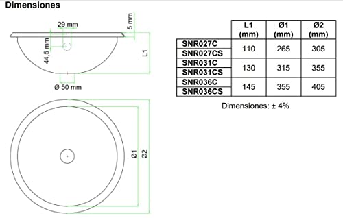 Mediclinics - Lavamanos Semiesferico Inox 2 (SN0027C)