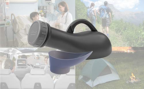 Medipaq Orinal portátil Unisex a Prueba de Fugas Ideal para Viajes en automóvil Caravanas y Festivales Niños Ancianos (1x urinario - Transparente) - Nuevo Modelo 2019