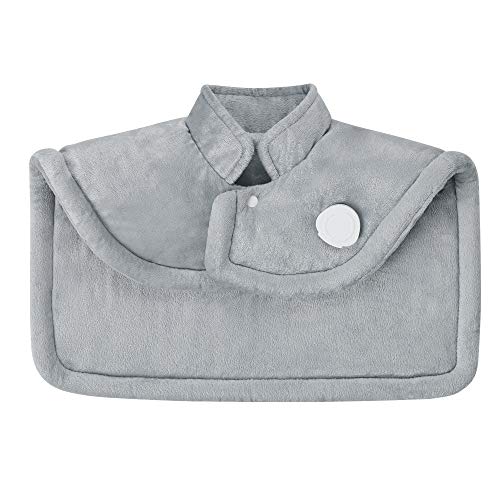 Medisana HP 622 almohadilla de calor para el hombro y el cuello, poncho de calor con 6 ajustes de temperatura, protección contra el sobrecalentamiento, desconexión automática, lavable - Gris