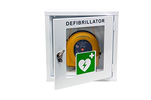 Medx5 (Actualizado a 2020) Cabina de pared metalica para todo tipo de desfibriladores DEA, con alarma (100dB), para uso en interiores, fabricada en Italia.