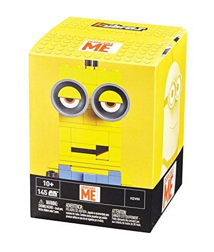 Mega Bloks- Kevin-Minion Figuras coleccionables, Color Amarillo/Azul. (Mattel DTW64)