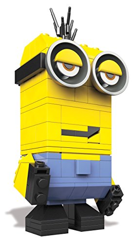 Mega Bloks- Kevin-Minion Figuras coleccionables, Color Amarillo/Azul. (Mattel DTW64)