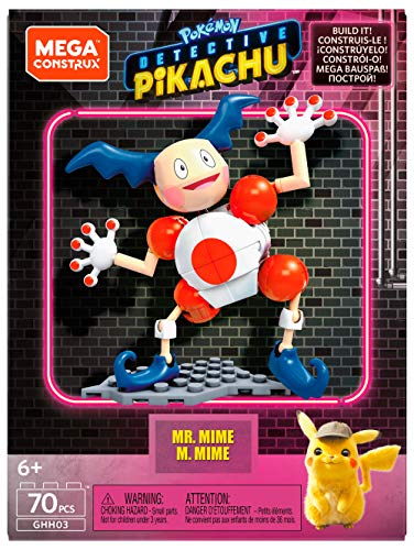 Mega Construx Detective Pikachu Mr. Mime, Juguete de Construcción de la Película para Niños +6 Años (Mattel GHH03)