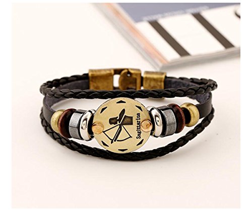 MeiPing 12 Constellation Zodiac Sign Logo Charms Bracelet