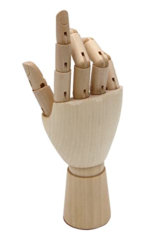 Meister Modelo Mano – Eslabones de la Mano de Fina samak Madera Fsc, 18, 25 + 30 cm Alto, gliederpuppe