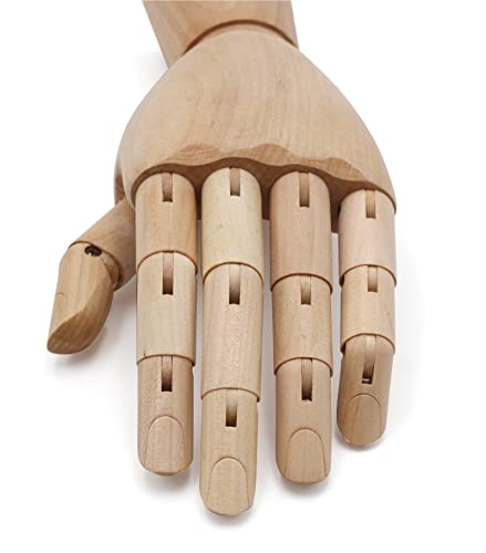 Meister Modelo Mano – Eslabones de la Mano de Fina samak Madera Fsc, 18, 25 + 30 cm Alto, gliederpuppe