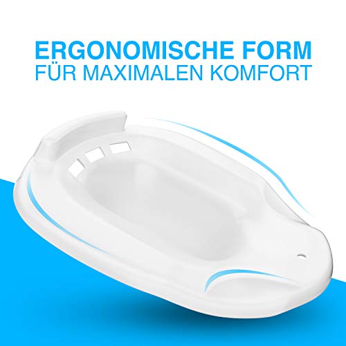 Meisterfaktur Bidé para inodoro, 100% irrompible, ideal para mujeres embarazadas, baño de asiento portátil para tratamientos, blanco