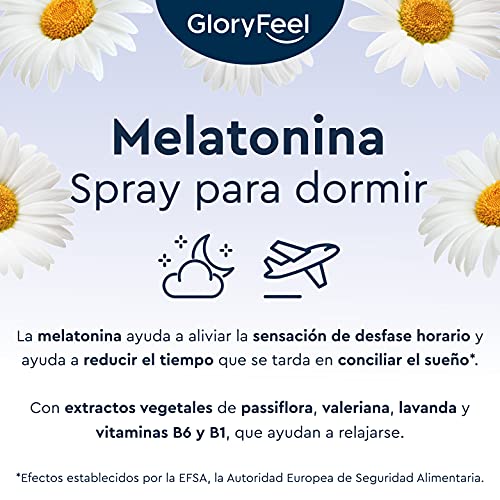 Melatonina Spray 30 ml (220 pulverizaciones) con Pasiflora, Valeriana, Melisa y Lavanda + Vitamina B6 y B1, Sueño reparador - Contra el Insomnio y, Suave sabor a Menta - Melatonina Forte 1mg