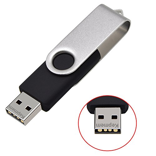 Memorias USB 2GB 5 Piezas Pendrives, Kepmem Plata Pen Drive 2 GB Flash Drives 2.0, Rotación Memoria Externo Stick 2 Giga Buena Pen-drive Portátil Almacenamiento de Datos con Cuerda para Pasar Ficheros