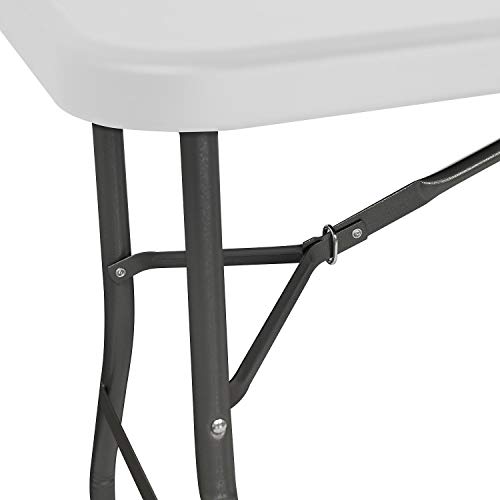 Mesa Catering Plegable Portátil Rectangular Blanca de 240 cm | GH91 | Mesa Multiusos: Camping, Eventos en Espacios Exteriores o Interiores | Mesa Resina y Patas Acero | 6-8 Personas y Carga de 150kg