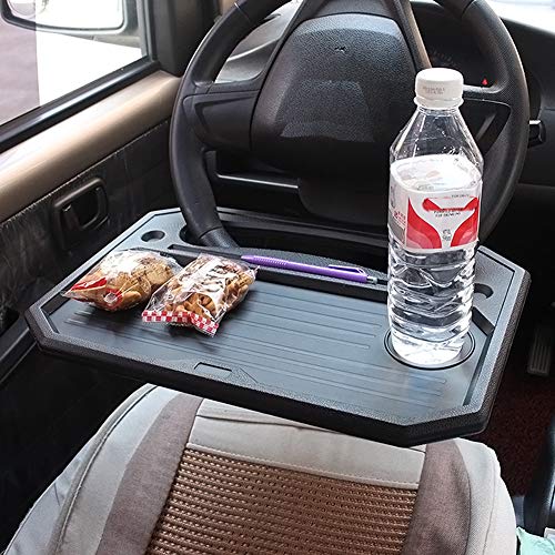 Mesa de coche,Bandeja del volante del automóvil,Soporte de la computadora del coche,portavasos de Coche, Escritorio multifunción para el volante del coche