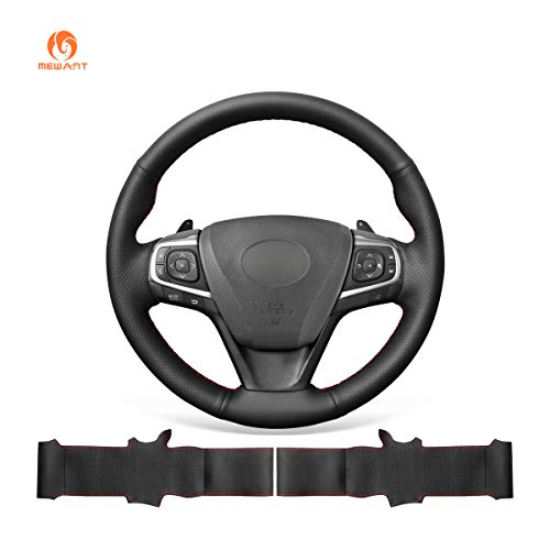 MEWANT Funda de volante de piel sintética para Toyota Camry 2015-2017/Avalon201-2018/Avensis 2015-2019/Verso 2016-2018/Harrier 2013-2020/Previa (Estima) 2016-2020/Noah (Voxy) /Premio