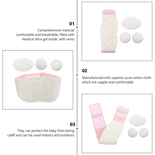 Milisten 1 Set Baby Band Band Band Umbilical Hernia Cinturón Cómodo Recién Nacido Belly Binder Belly Wrap Wrap para Niños Niños Soporte Pink